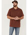 Brothers & Sons Men's Solid Slub Short Sleeve Polo Shirt , Red, hi-res