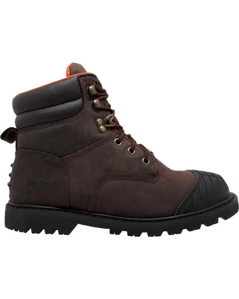 Image #2 - Ad Tec Men's 6" Oiled Leather Work Boots - Steel Toe, Brown, hi-res