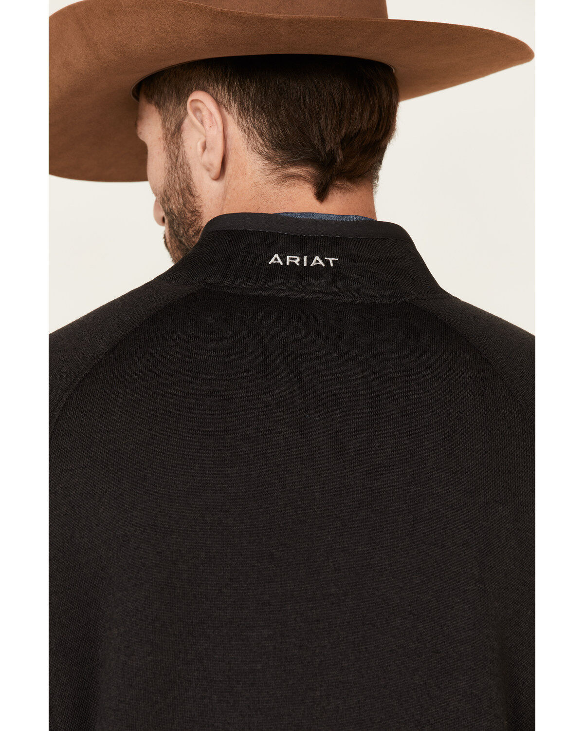 Image #5 - Ariat Men's Bluff Jersey Softshell Zip-Front Jacket, Black, hi-res