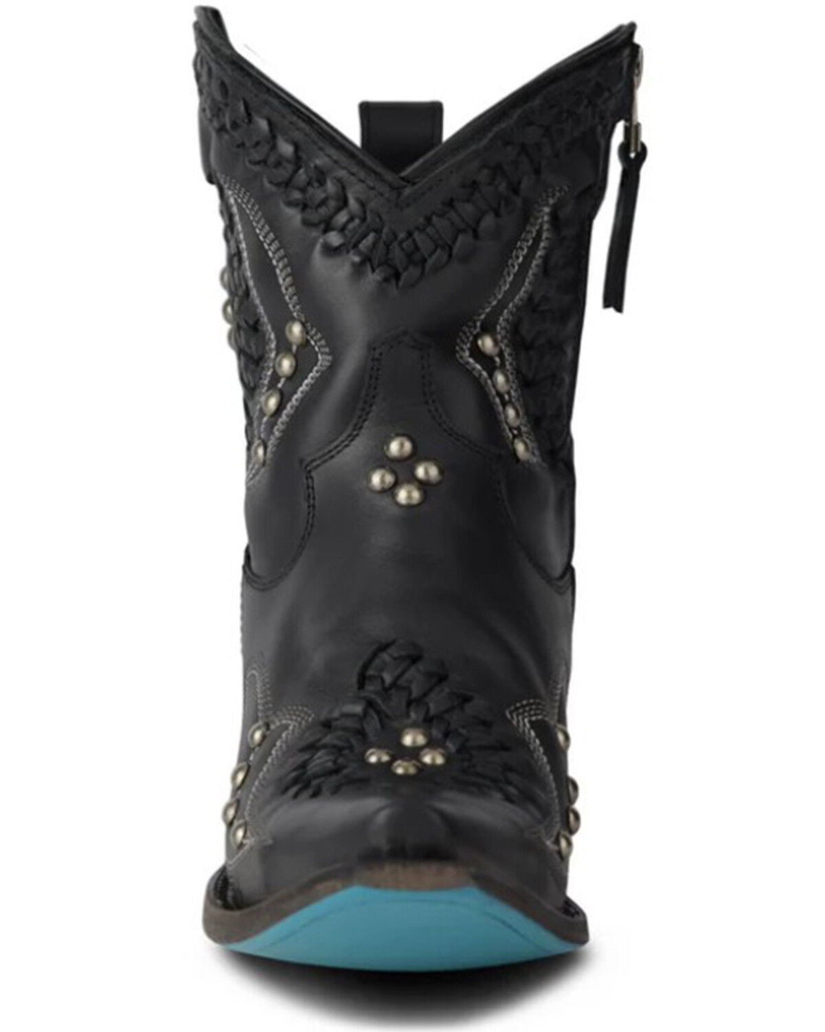 Image #4 - Lane Women's Cossette Western Booties - Snip Toe, Jet Black, hi-res