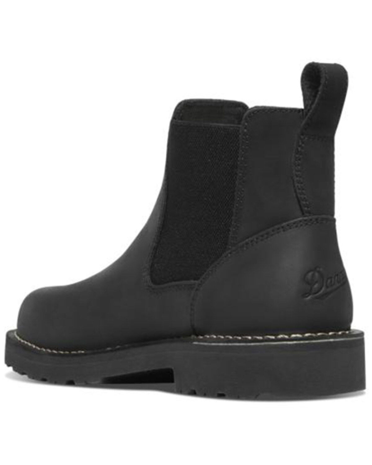 Image #3 - Danner Men's 6" Bull Run Chelsea Wedge Work Boots - Soft Toe, Black, hi-res