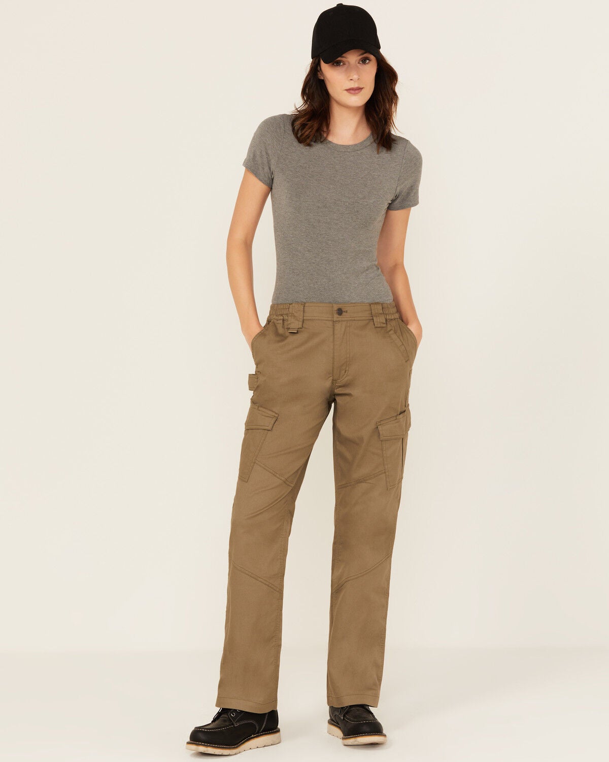Lucky Brand Workwear Women's Twill Cargo Pants, Green, hi-res