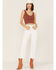 Image #1 - Unpublished Denim Women's Front Seam Straight Jeans, White, hi-res