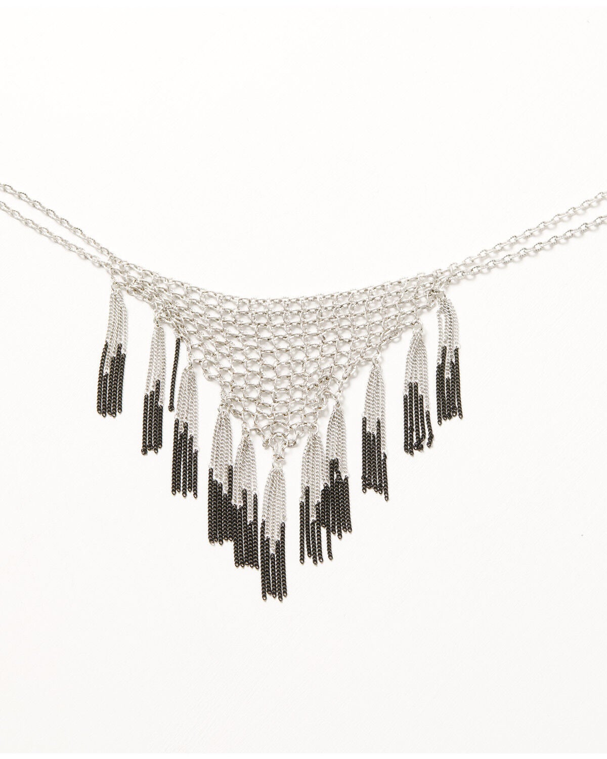 Lainey Wilson Women's Tassel Frontal Necklace, Silver, hi-res