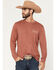 Image #2 - Wrangler Men's Spirit of the West Rodeo Long Sleeve Graphic T-Shirt, Orange, hi-res