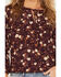 Image #3 - Idyllwind Women's Lynnbrook Floral Print Long Sleeve Blouse, Wine, hi-res