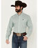Image #1 - Cinch Men's Geo Print Long Sleeve Button-Down Western Shirt - Big, Turquoise, hi-res