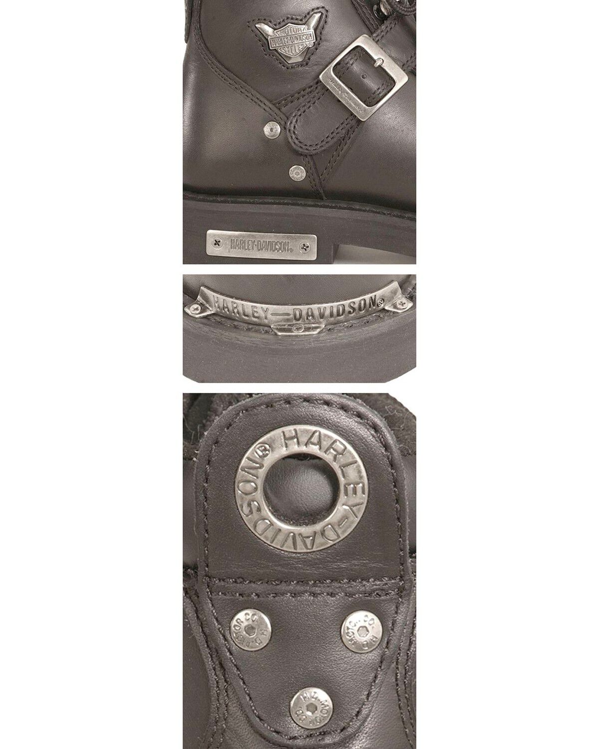 Image #2 - Harley Davidson Brake Buckle Motorcycle Boots - Round Toe, Black, hi-res