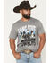 Image #1 - Wrangler Men's Long Live Cowboys Short Sleeve Graphic T-Shirt, Grey, hi-res