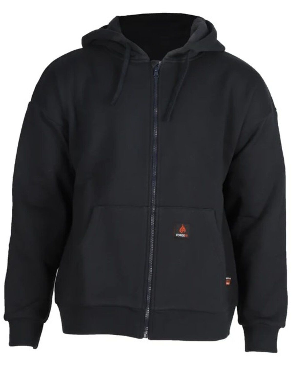 Image #1 - Forge Workwear Women's FR Zip-Up Hooded Jacket, Navy, hi-res