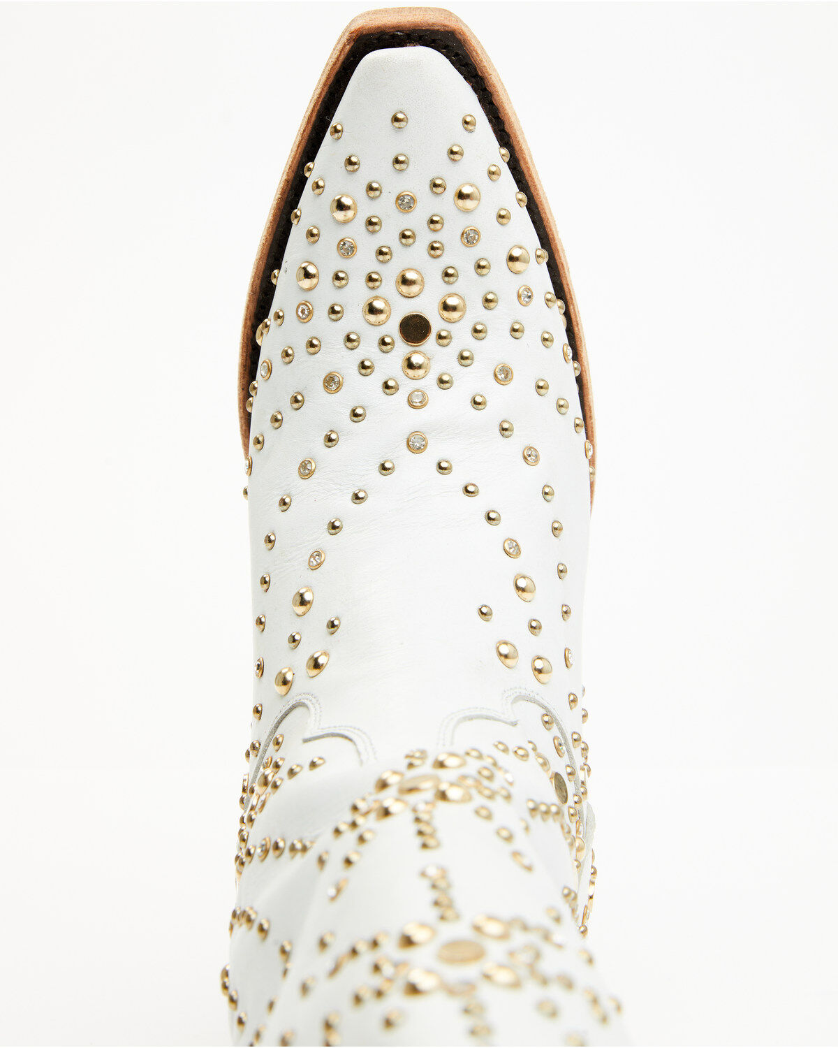 Image #6 - Boot Barn X Lane Women's Exclusive Sparks Fly Satin Pearl Western Bridal Boots - Snip Toe, White, hi-res