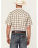 Image #4 - Wrangler Retro Men's Plaid Print Short Sleeve Snap Western Shirt, Brown, hi-res