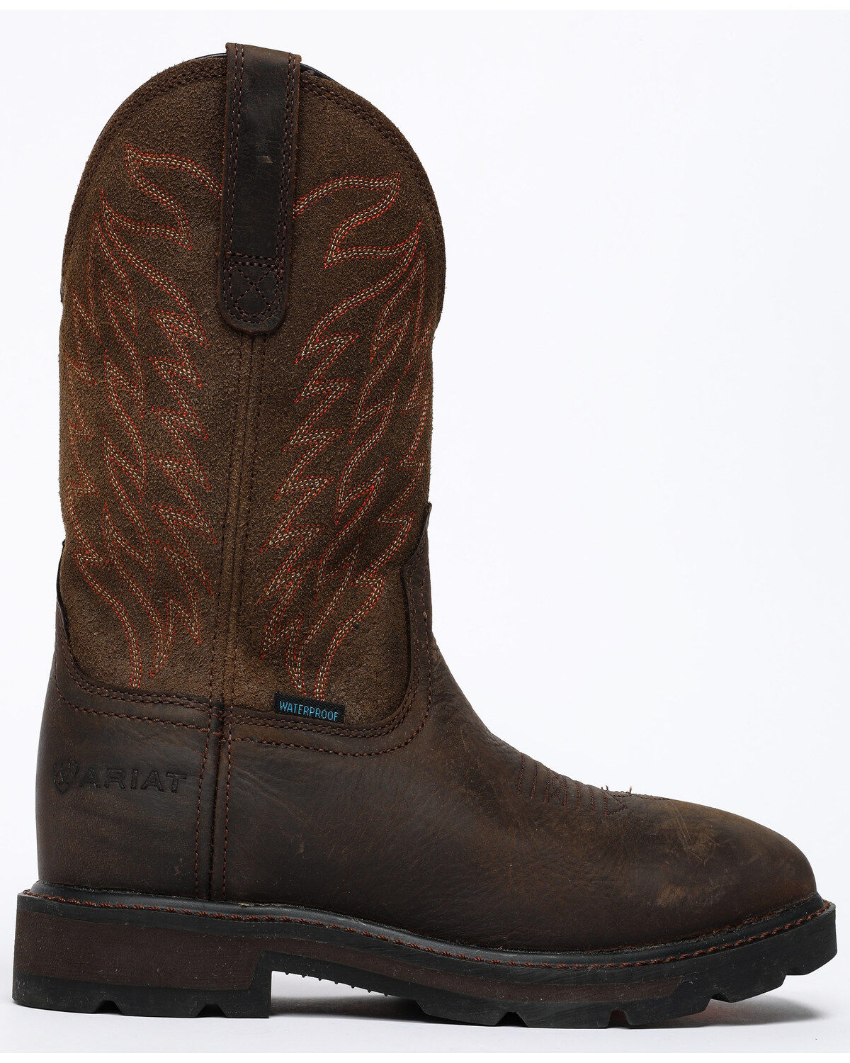 Image #2 - Ariat Men's Groundbreaker H20 Boots - Square Toe, Dark Brown, hi-res