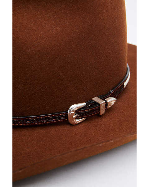 Image #2 - Stitched Basketweave Leather Hat Band, , hi-res