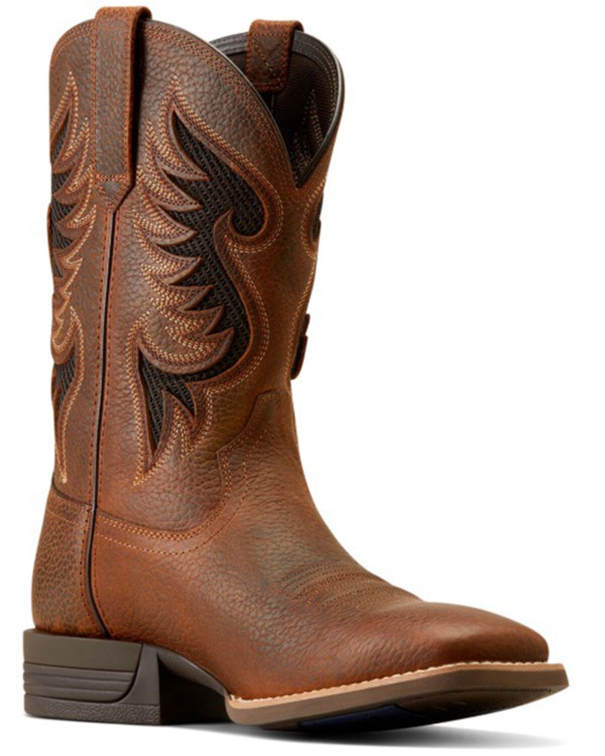 Ariat Men's Cowpuncher VentTEK Performance Western Boots - Broad Square Toe, Brown, hi-res