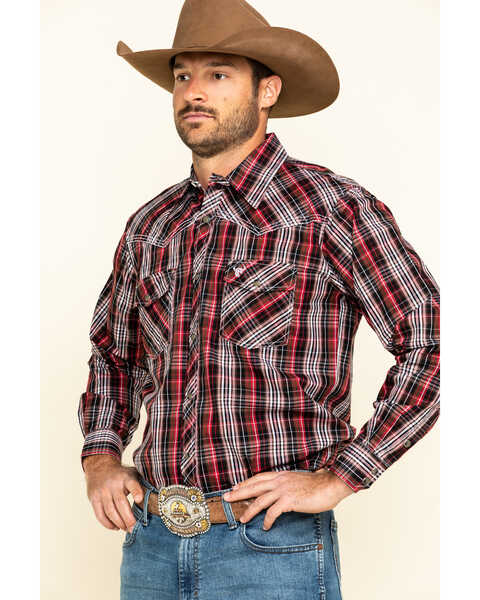 Image #3 - Cowboy Hardware Men's Chili Heeler Plaid Long Sleeve Western Shirt , , hi-res