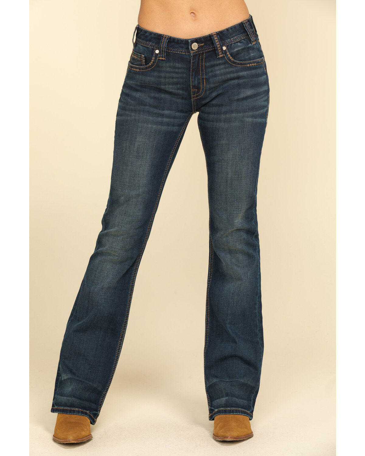 women's embroidered bootcut jeans