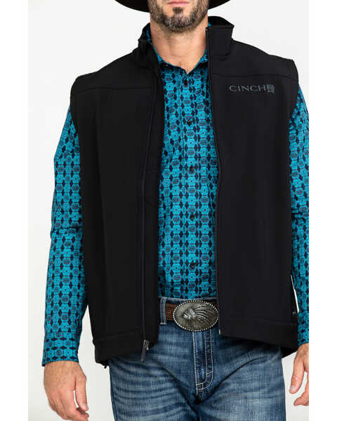 Image #4 - Cinch Men's Solid Bonded Softshell Zip Vest, , hi-res