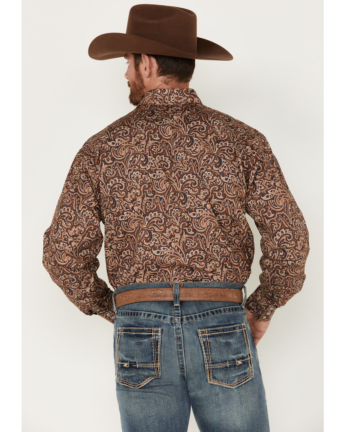 Image #4 - Stetson Men's Paisley Print Long Sleeve Snap Shirt, , hi-res