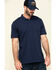 Image #1 - Hawx Men's Navy Miller Pique Short Sleeve Work Polo Shirt - Tall, , hi-res