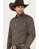 Image #2 - Cody James Men's Money Maker Print Long Sleeve Button Down Western Shirt - Big, Dark Brown, hi-res