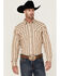 Blue Ranchwear Men's Yarn-Dye Wheat Stripe Long Sleeve Snap Western Workshirt , Wheat, hi-res