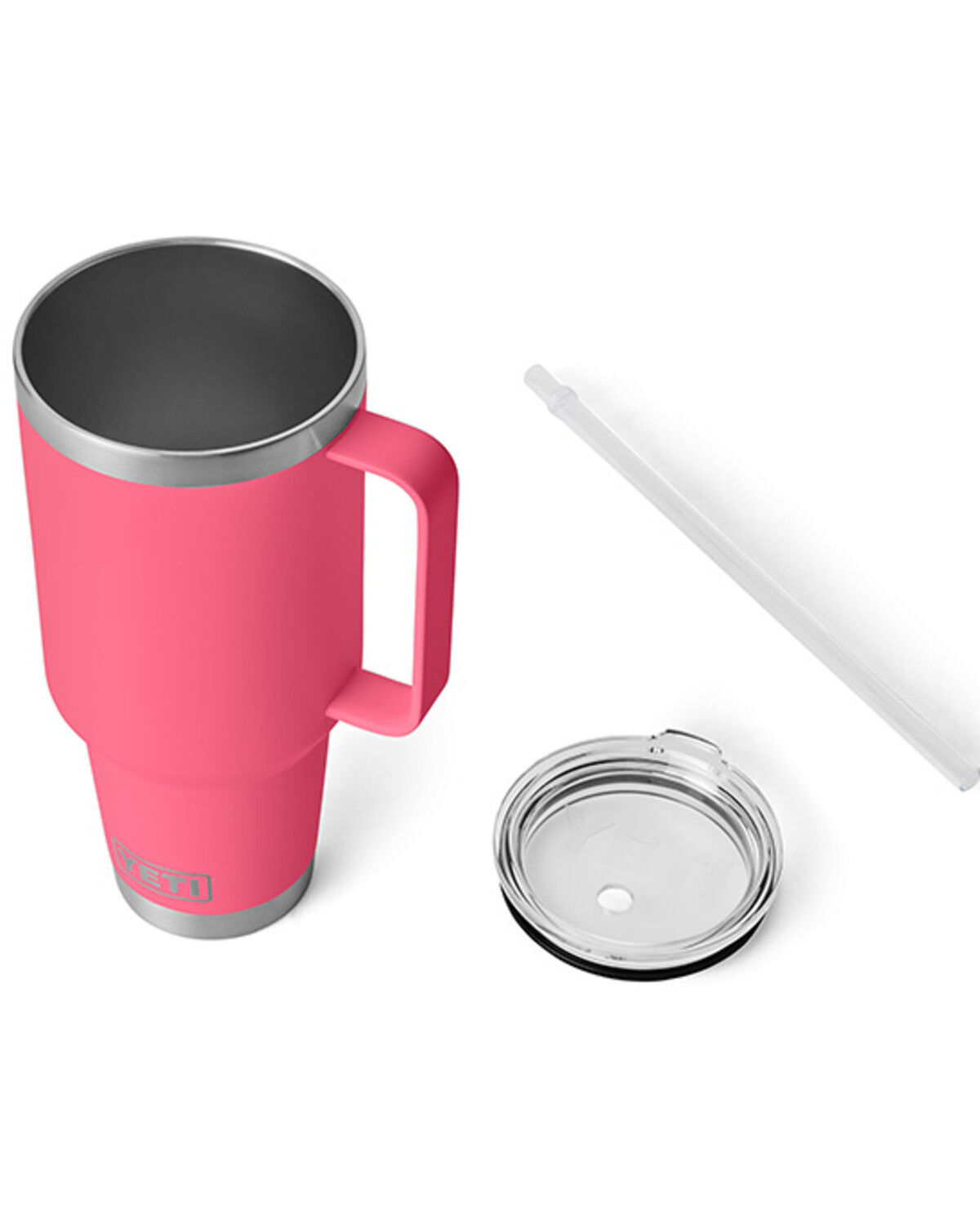 Image #3 - YETI Rambler® Straw Lid 42oz Travel Mug, Bright Pink, hi-res