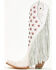 Image #3 - Corral Women's Star Inlay Fringe Tall Western Boots - Snip Toe, White, hi-res