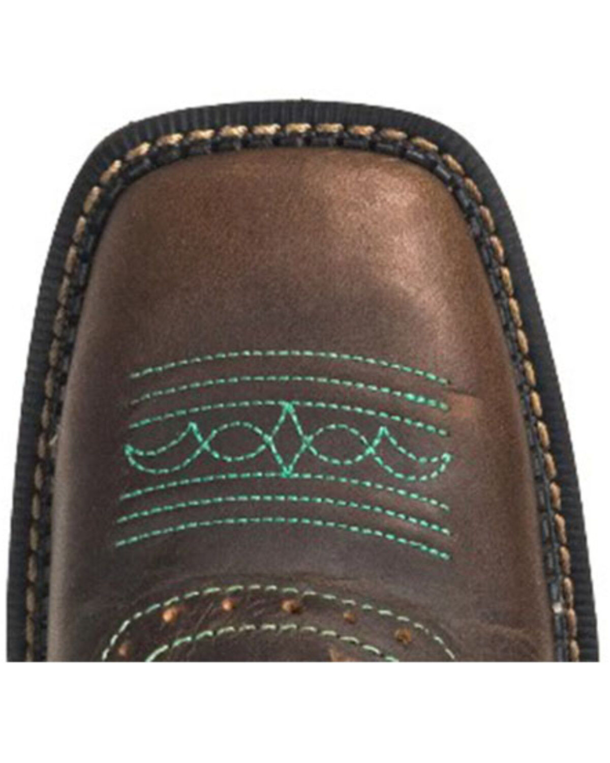 Image #6 - Justin Women's Mandra Chocolate Western Boots - Broad Square Toe, Chocolate, hi-res