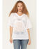 Image #1 - Youth in Revolt Women's Game Day Short Sleeve Graphic Jersey Shirt, White, hi-res