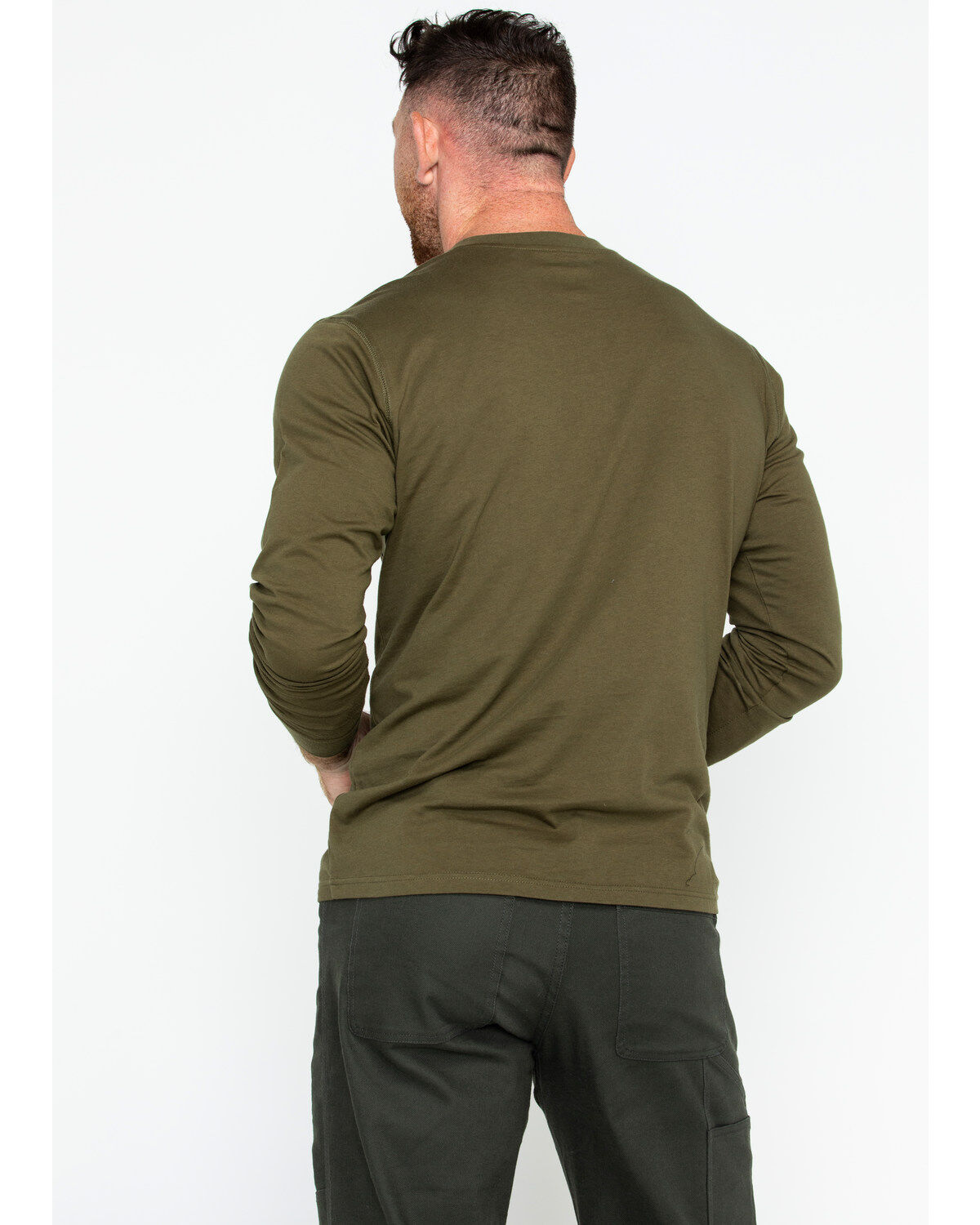 Image #2 - Hawx Men's Pocket Henley Long Sleeve Work Shirt, , hi-res