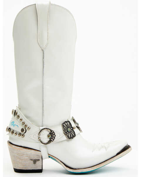Boot Barn X Lane Women's Exclusive The New Mrs. Satin Pearl Western Bridal Boots - Snip Toe, White, hi-res