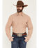 Image #1 - Wrangler X Cody Johnson Men's Solid Long Sleeve Pearl Snap Western Shirt, Brown, hi-res