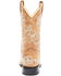 Shyanne Girls' Little Lasy Floral Embroidered Western Boots - Broad Square Toe, Tan, hi-res