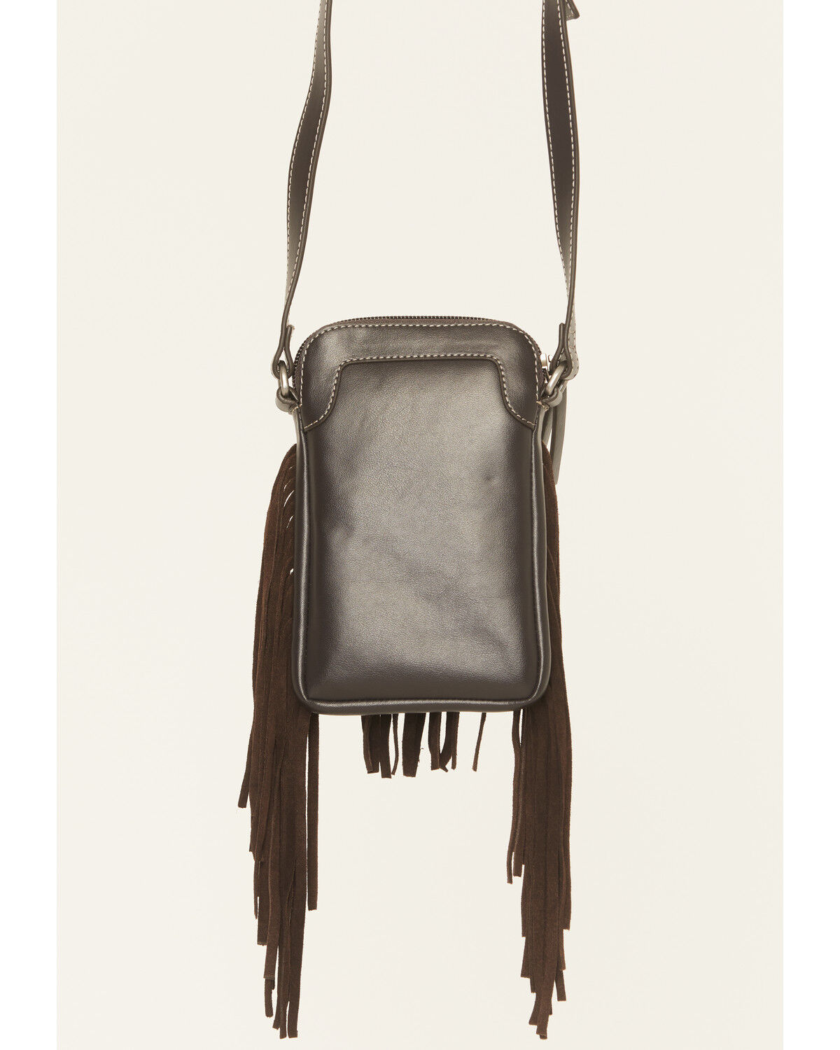 Image #3 - Shyanne Women's Ivy Tooled Fringe Cell Phone Crossbody Bag, Turquoise, hi-res