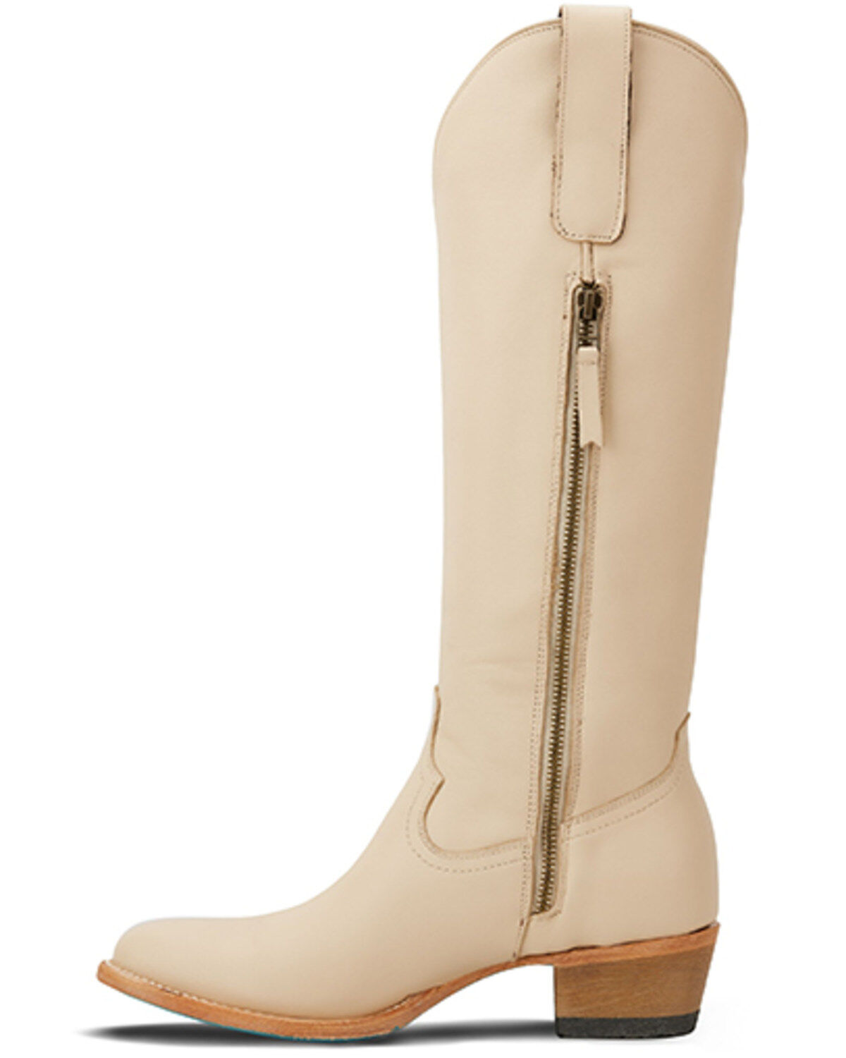 Image #3 - Lane Women's Plain Jane Tall Western Boots - Round Toe, Ivory, hi-res