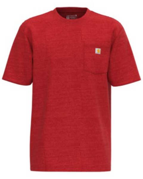 Carhartt Men's Loose Fit Heavyweight Logo Pocket Work T-Shirt, Rust Copper, hi-res