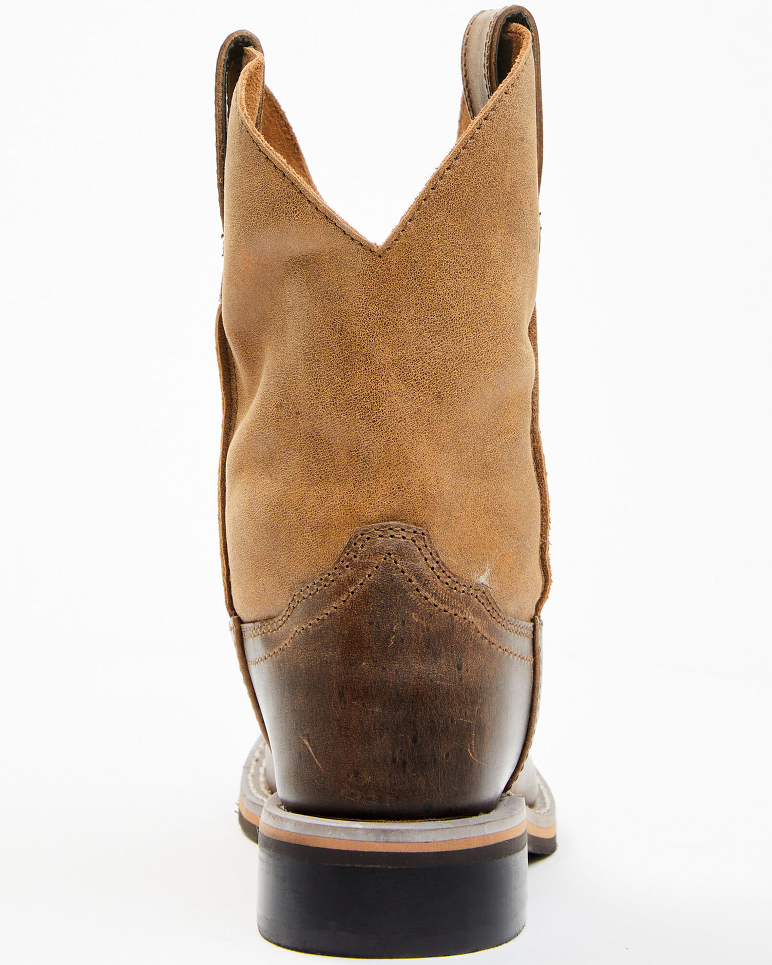 Image #5 - Smoky Mountain Youth Boys' Waylon Western Boots - Square Toe, Distressed Brown, hi-res