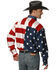 Image #2 - Roper Flag Print Shirt - Big & Tall, White, hi-res