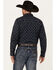 Image #4 - Gibson Trading Co Men's Shrapnel Geo Print Long Sleeve Snap Western Shirt, Navy, hi-res