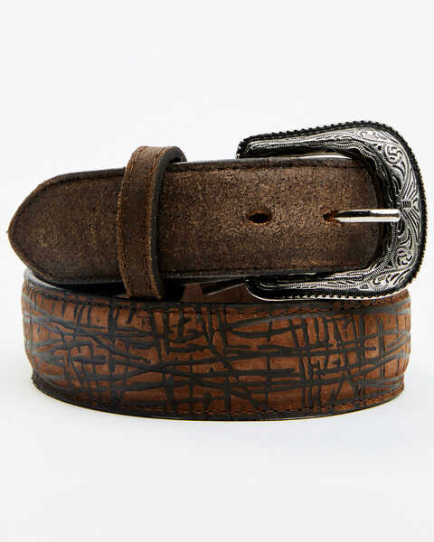 Cody James Men's McBride Wild Whiskey Leather Belt, Brown, hi-res