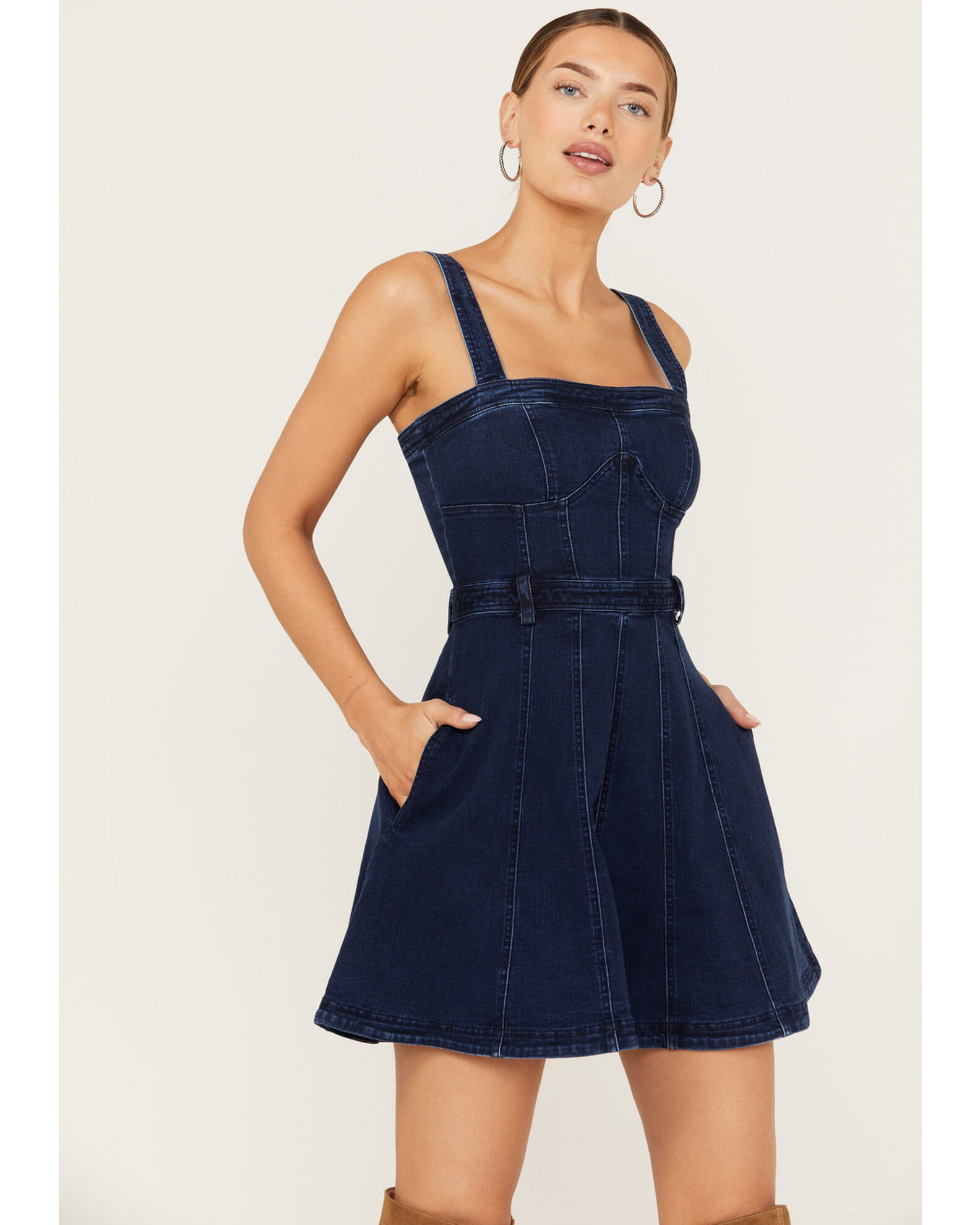 Free people denim online dress