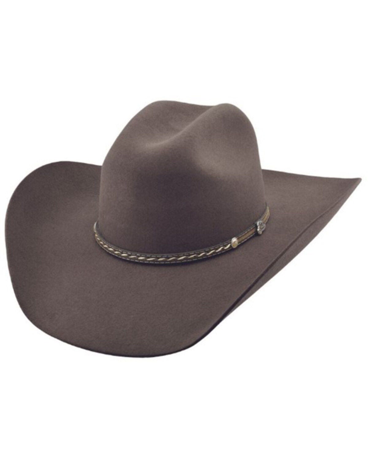 Justin Crowell 6X Felt Cowboy Hat, Chocolate, hi-res