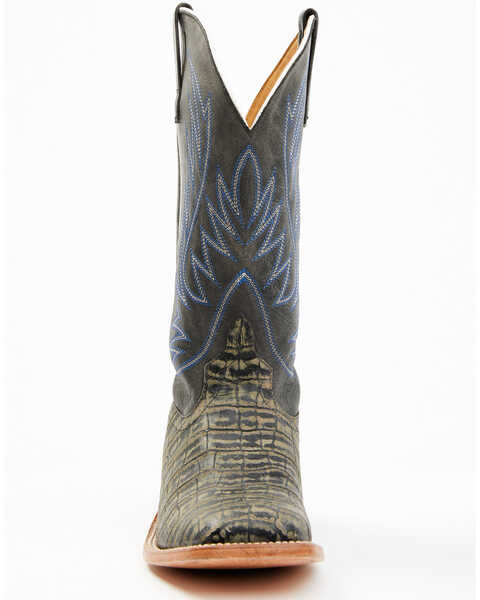 Image #4 - Horse Power Men's Coco Caiman Print Western Boots - Broad Square Toe, Grey, hi-res