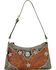 American West Desert Wildflower Zip Top Shoulder Bag, Brown, hi-res