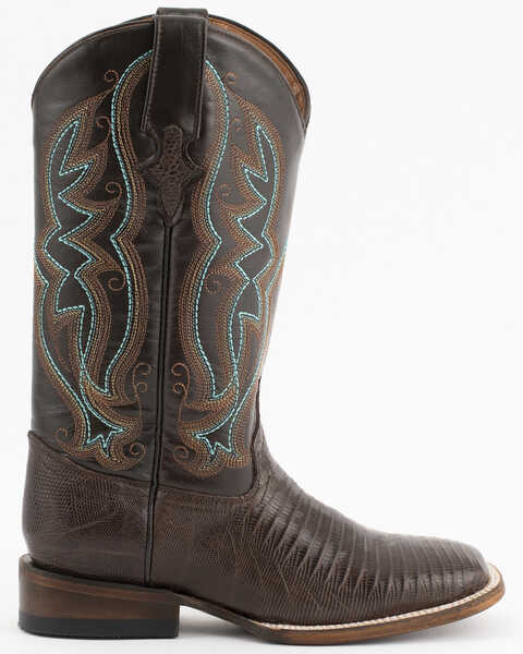 Image #2 - Ferrini Women's Teju Lizard Western Boots - Broad Square Toe, , hi-res