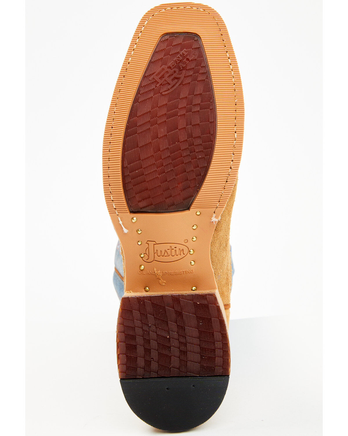 Image #7 - Justin Men's 11" Fergus Roughout Performance Western Boots - Square Toe, Tan, hi-res