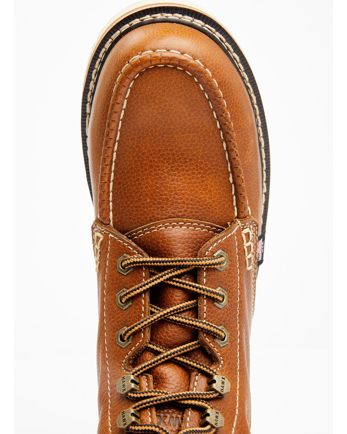 Image #6 - Hawx Men's 6" USA Pitstop Wedge Work Boots - Composite Toe, Brown, hi-res