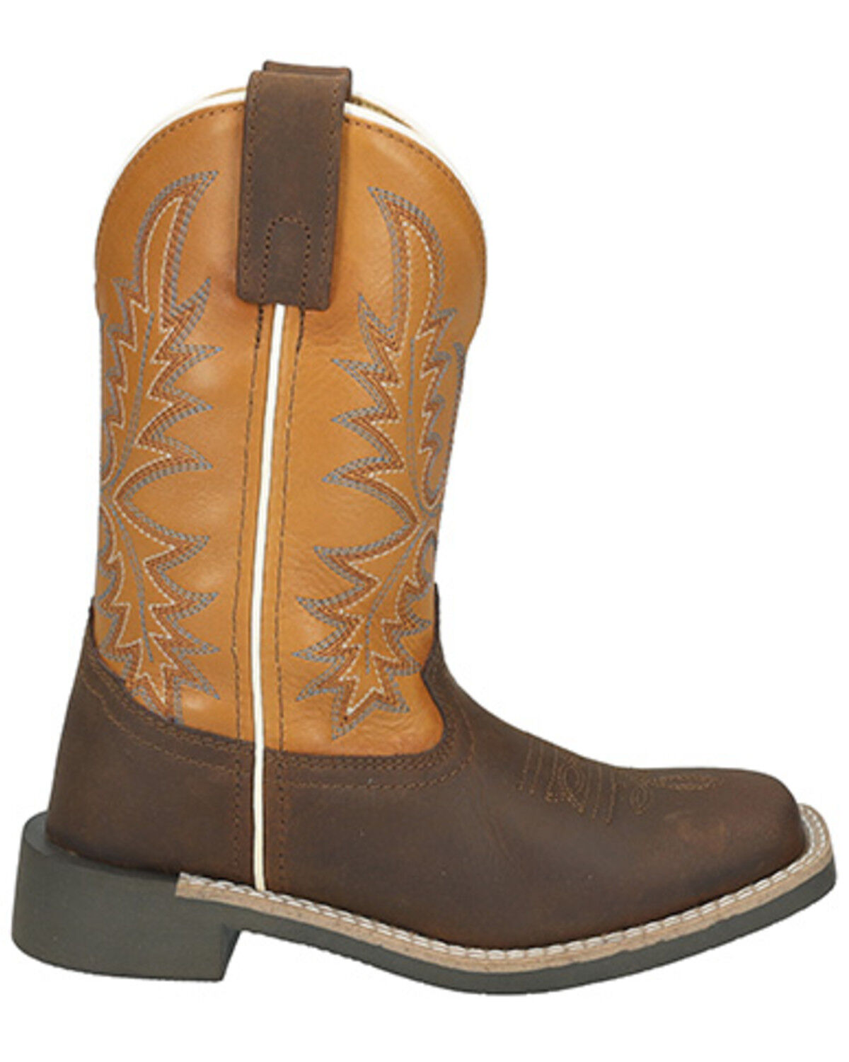 Image #2 - Smoky Mountain Boys' Adobe Western Boots - Broad Square Toe, Brown, hi-res
