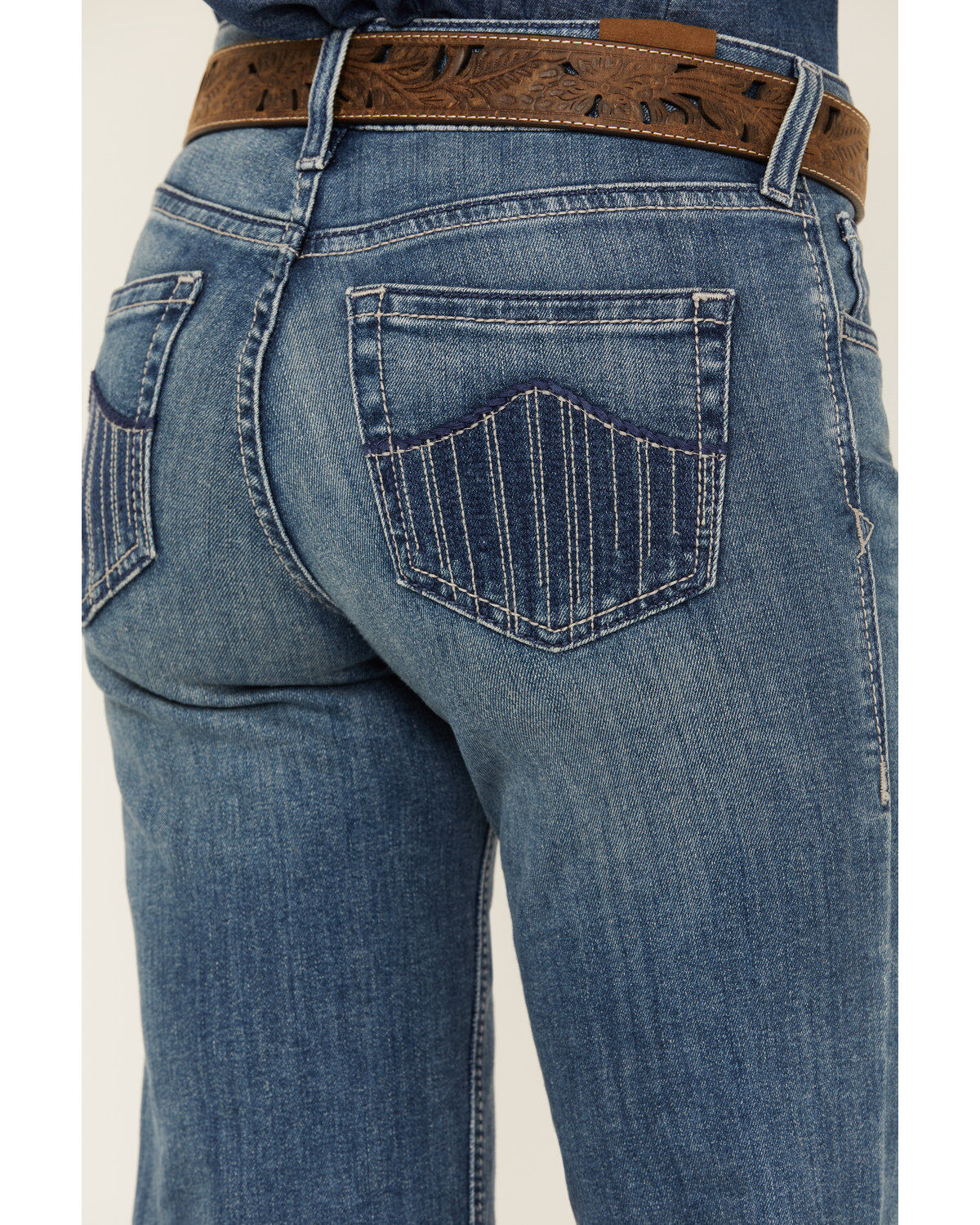 Image #4 - Ariat Women's Medium Wash Perfect Rise Bethany Trouser Jeans, , hi-res